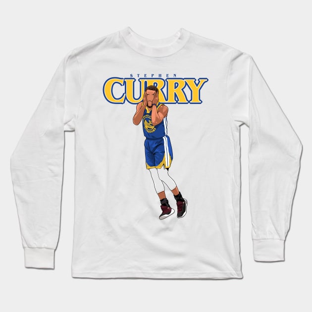 Steph Curry Long Sleeve T-Shirt by origin illustrations